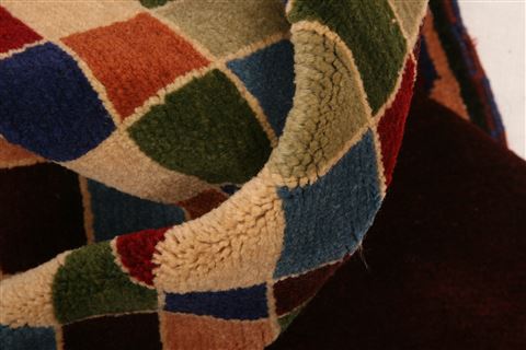 Baluch Red Square Hand Knotted 43 X 43 Area Rug 253-28156 Image 1