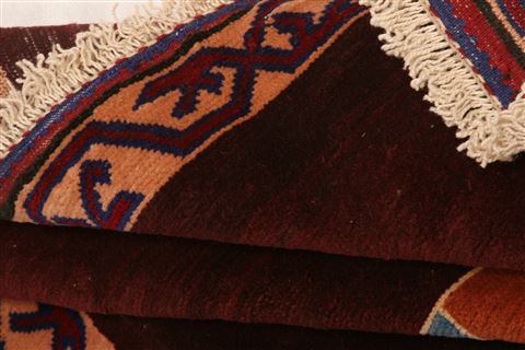 Baluch Red Square Hand Knotted 43 X 43 Area Rug 253-28156 Image 3