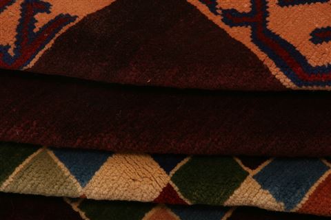 Baluch Red Square Hand Knotted 43 X 43 Area Rug 253-28156 Image 4