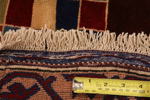 Baluch Red Square Hand Knotted 43 X 43 Area Rug 253-28156 Image 5
