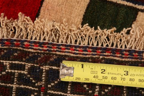 Baluch Red Square Hand Knotted 43 X 43 Area Rug 100-28157 Image 4
