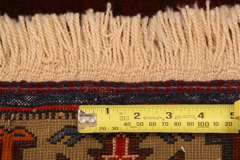 Baluch Red Square Hand Knotted 41 X 46 Area Rug 253-28158 Image 5