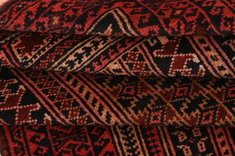 Bakhtiar Red Hand Knotted 210 X 44 Area Rug 253-28163 Image 4