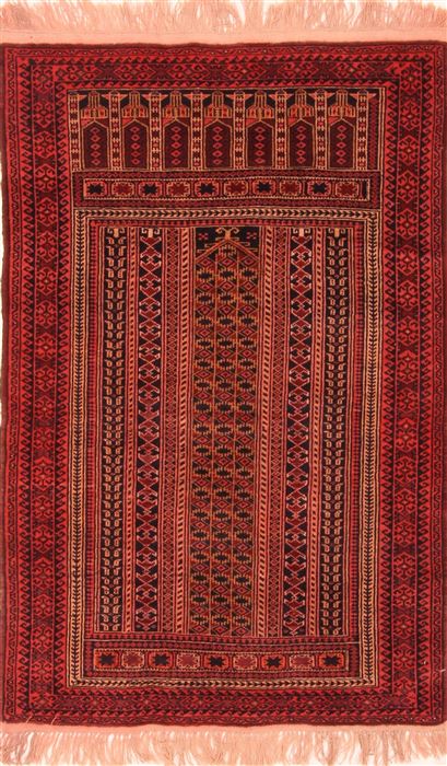 Bakhtiar Red Hand Knotted 210 X 44 Area Rug 253-28163 Image 0