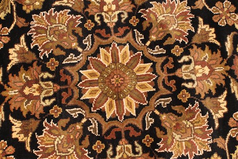 Jaipur Black Round Hand Knotted 60 X 60 Area Rug 250-28205 Image 7