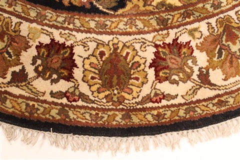 Jaipur Black Round Hand Knotted 60 X 60 Area Rug 250-28205 Image 8