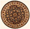 Jaipur Black Round Hand Knotted 60 X 60 Area Rug 250-28205 Thumb 0