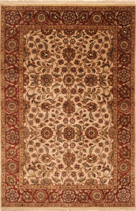 Jaipur Beige Hand Knotted 60 X 90 Area Rug 250-28206 Image 0