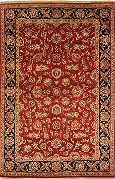 Jaipur Red Hand Knotted 6'0" X 9'0"  Area Rug 250-28207