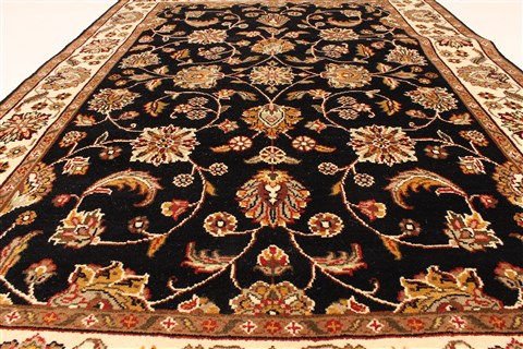 Jaipur Black Hand Knotted 50 X 70 Area Rug 250-28208 Image 10