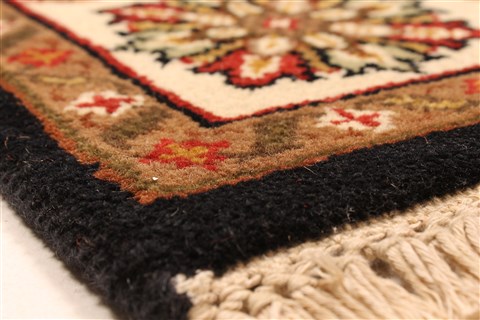 Jaipur Black Hand Knotted 50 X 70 Area Rug 250-28208 Image 6