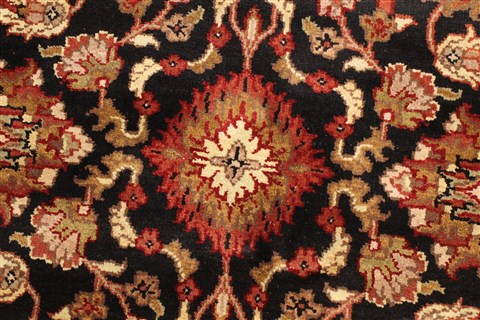 Jaipur Black Round Hand Knotted 60 X 60 Area Rug 250-28211 Image 7