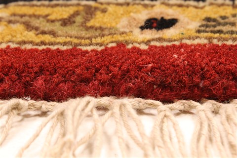 Jaipur Red Round Hand Knotted 60 X 60 Area Rug 250-28212 Image 6