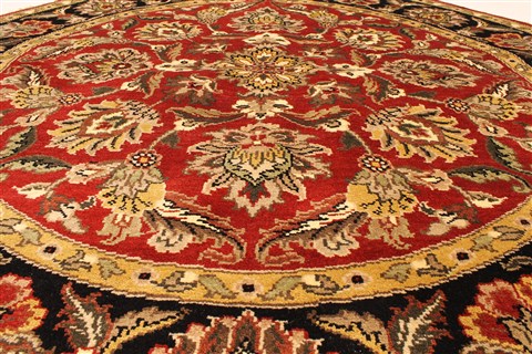Jaipur Red Round Hand Knotted 60 X 60 Area Rug 250-28212 Image 9