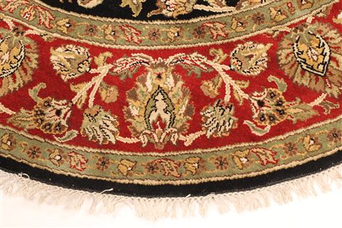 Jaipur Black Round Hand Knotted 80 X 80 Area Rug 250-28216 Image 10