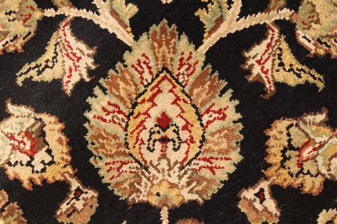 Jaipur Black Round Hand Knotted 80 X 80 Area Rug 250-28216 Image 7