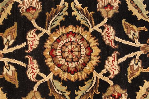 Jaipur Black Round Hand Knotted 80 X 80 Area Rug 250-28216 Image 9