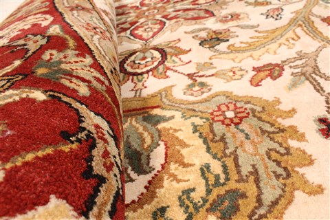 Jaipur Beige Round Hand Knotted 80 X 80 Area Rug 250-28217 Image 11