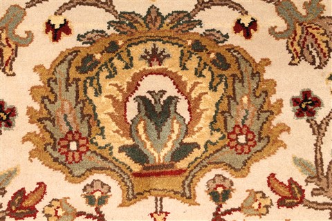 Jaipur Beige Round Hand Knotted 80 X 80 Area Rug 250-28217 Image 5
