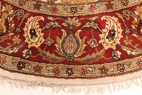 Jaipur Beige Round Hand Knotted 80 X 80 Area Rug 250-28217 Image 7
