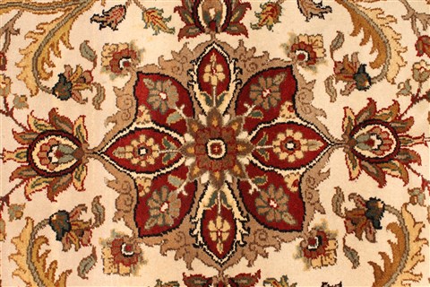 Jaipur Beige Round Hand Knotted 80 X 80 Area Rug 250-28217 Image 8