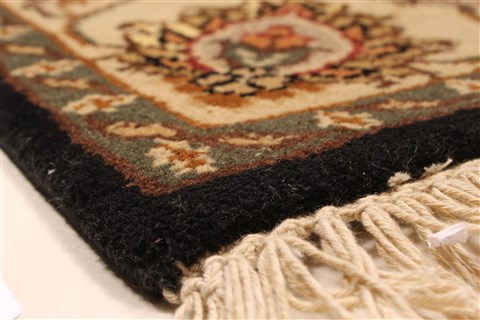 Jaipur Black Hand Knotted 40 X 60 Area Rug 250-28218 Image 6