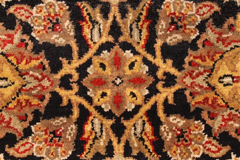 Jaipur Black Hand Knotted 40 X 60 Area Rug 250-28221 Image 1