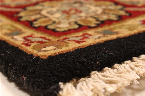 Jaipur Black Square Hand Knotted 40 X 40 Area Rug 250-28229 Image 6