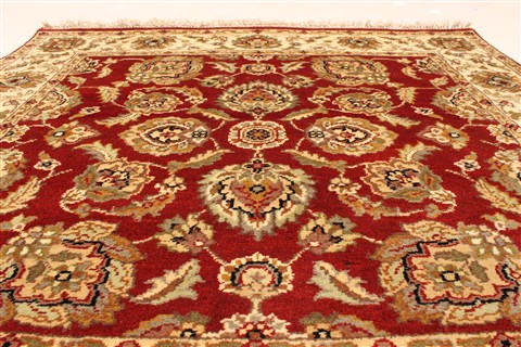 Jaipur Beige Square Hand Knotted 39 X 40 Area Rug 250-28230 Image 2