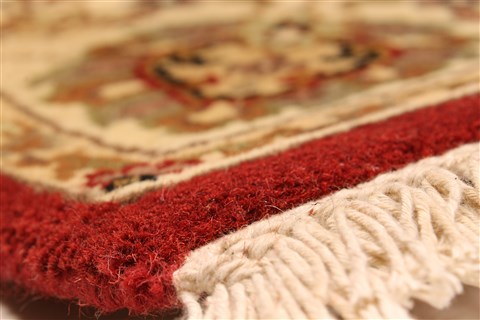 Jaipur Beige Square Hand Knotted 39 X 40 Area Rug 250-28230 Image 6