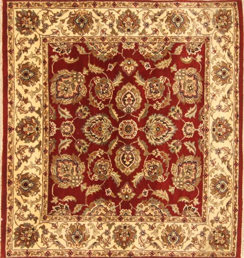 Jaipur Beige Square Hand Knotted 39 X 40 Area Rug 250-28230 Image 0