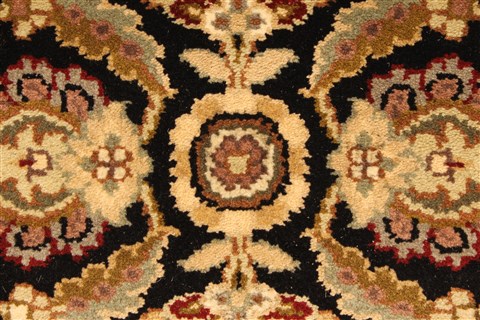 Jaipur Black Square Hand Knotted 40 X 40 Area Rug 250-28231 Image 1