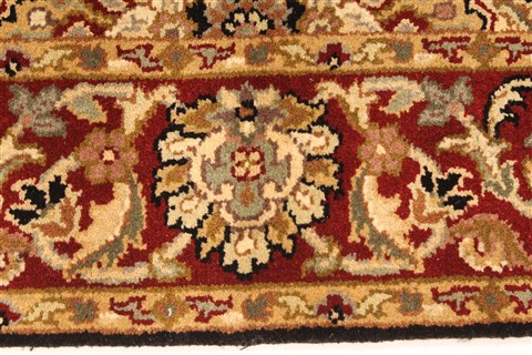Jaipur Black Square Hand Knotted 40 X 40 Area Rug 250-28231 Image 2