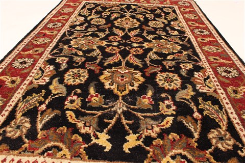 Jaipur Black Hand Knotted 26 X 40 Area Rug 250-28234 Image 4