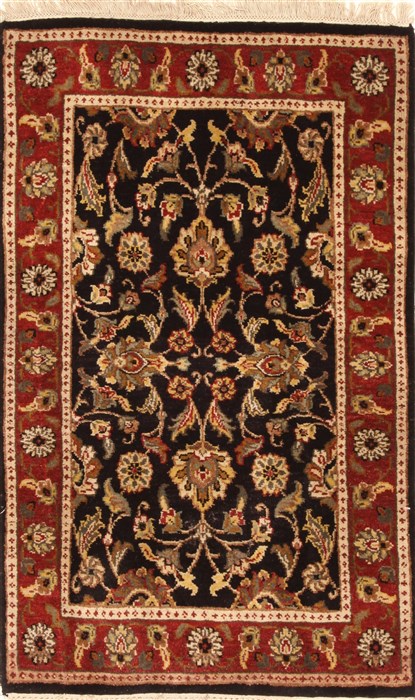 Jaipur Black Hand Knotted 26 X 40 Area Rug 250-28234 Image 0