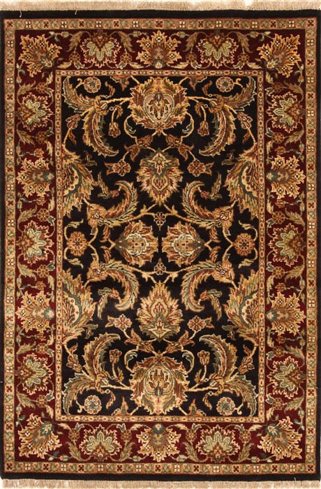 Jaipur Black Hand Knotted 40 X 60 Area Rug 250-28238 Image 0