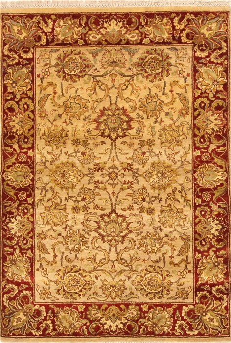 Jaipur Beige Hand Knotted 40 X 60 Area Rug 250-28240 Image 0