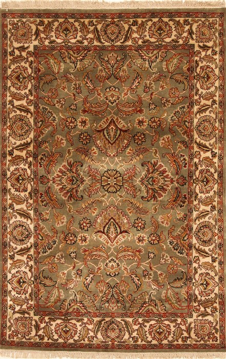 Jaipur Green Hand Knotted 40 X 60 Area Rug 250-28244 Image 0