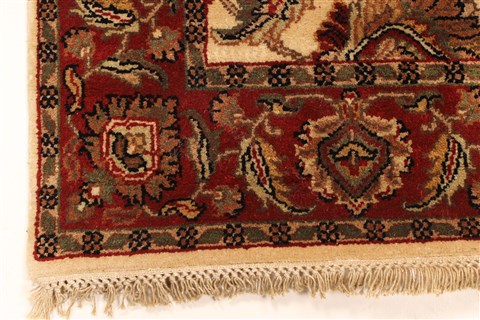 Jaipur Beige Hand Knotted 40 X 60 Area Rug 250-28246 Image 1