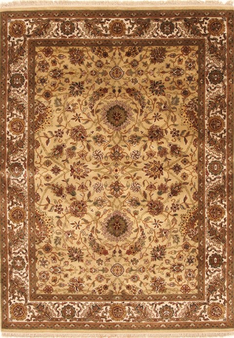 Jaipur Yellow Hand Knotted 50 X 70 Area Rug 250-28251 Image 0