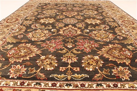 Jaipur Brown Hand Knotted 50 X 70 Area Rug 250-28252 Image 4