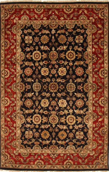 Jaipur Black Hand Knotted 60 X 90 Area Rug 250-28255 Image 0