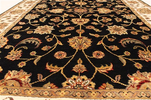 Jaipur Black Hand Knotted 60 X 90 Area Rug 250-28257 Image 4