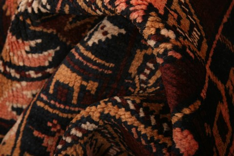 Baluch Orange Hand Knotted 210 X 411 Area Rug 253-28269 Image 1