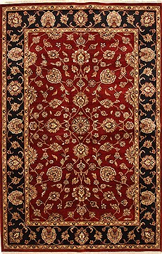 Jaipur Red Hand Knotted 5'10" X 9'0"  Area Rug 250-28270