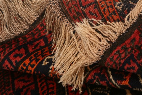 Baluch Red Hand Knotted 29 X 410 Area Rug 253-28272 Image 3
