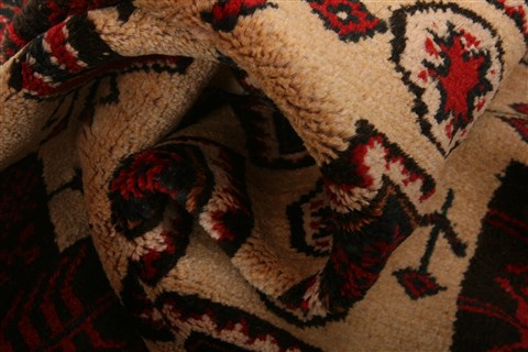 Baluch Beige Hand Knotted 28 X 44 Area Rug 100-28274 Image 1