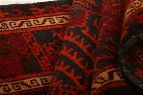 Baluch Red Hand Knotted 28 X 41 Area Rug 253-28276 Image 2