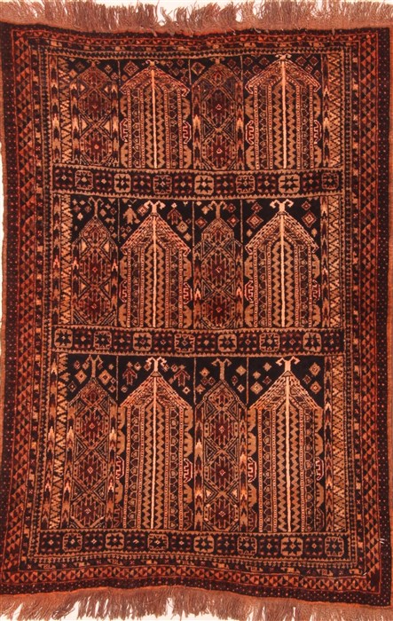Baluch Brown Hand Knotted 29 X 41 Area Rug 100-28277 Image 0