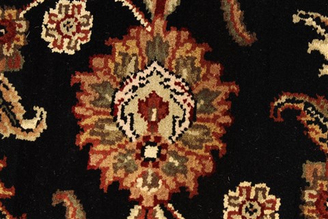 Jaipur Black Hand Knotted 50 X 70 Area Rug 250-28281 Image 11